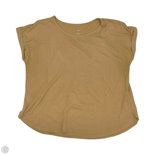 Top Short Sleeve By Cato In Gold, Size: 2x