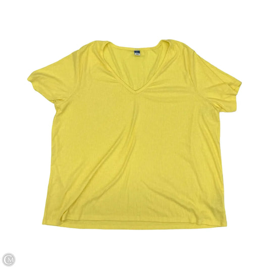 Top Short Sleeve By Old Navy In Yellow, Size: Xxl