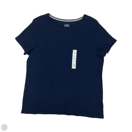 Top Short Sleeve Basic By Croft And Barrow In Navy, Size: Xl