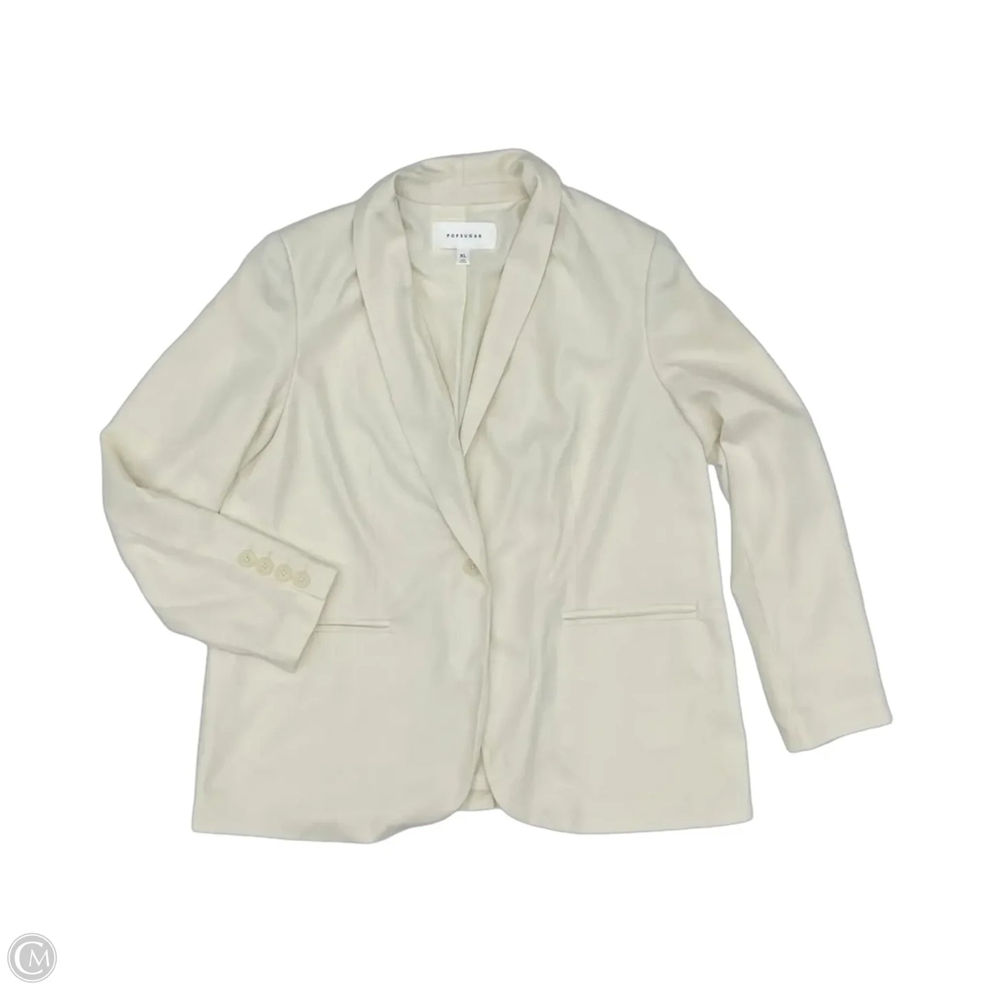 Blazer By Popsugar In Cream, Size: Xl