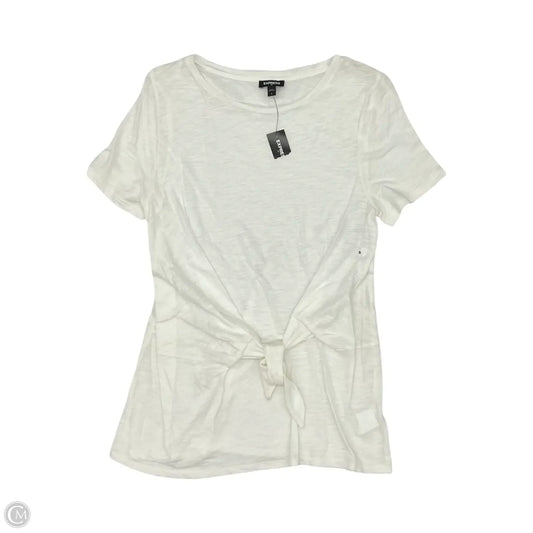 Top Short Sleeve By Express In White, Size: S