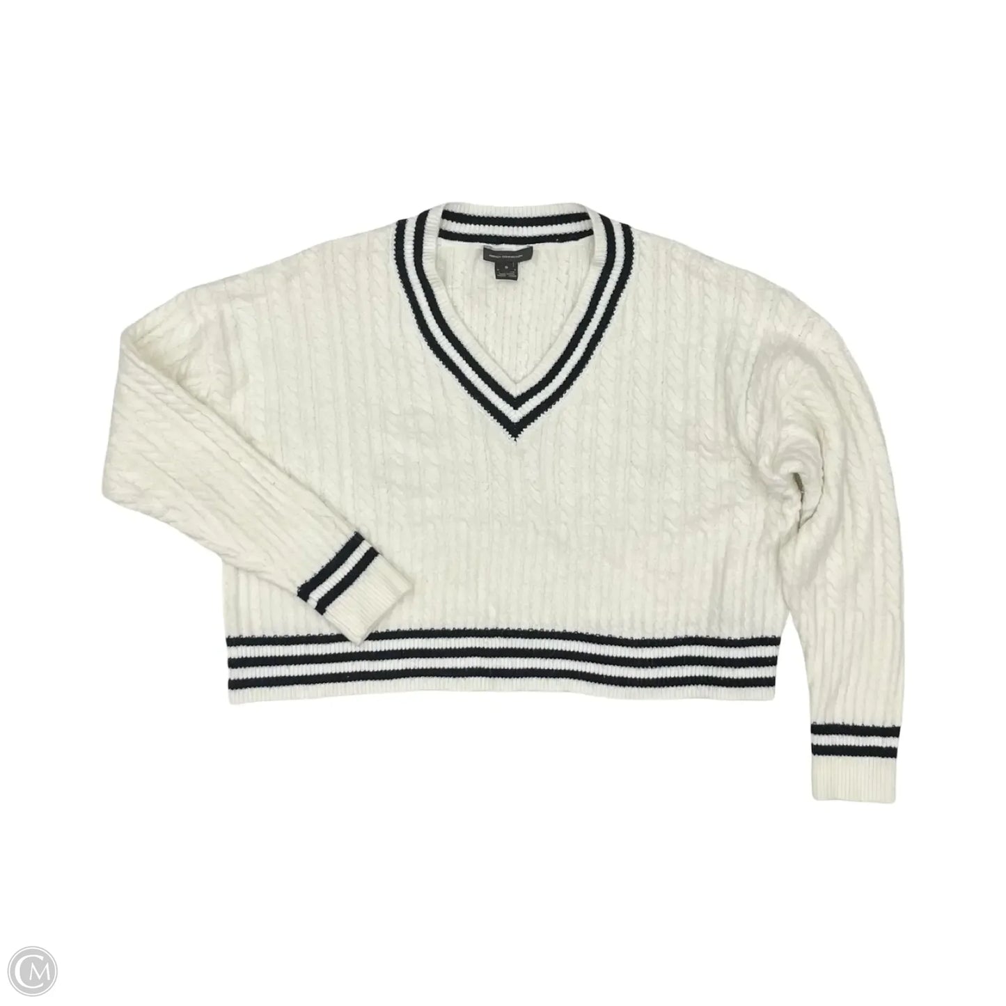 Sweater By French Connection In Blue & White, Size: S