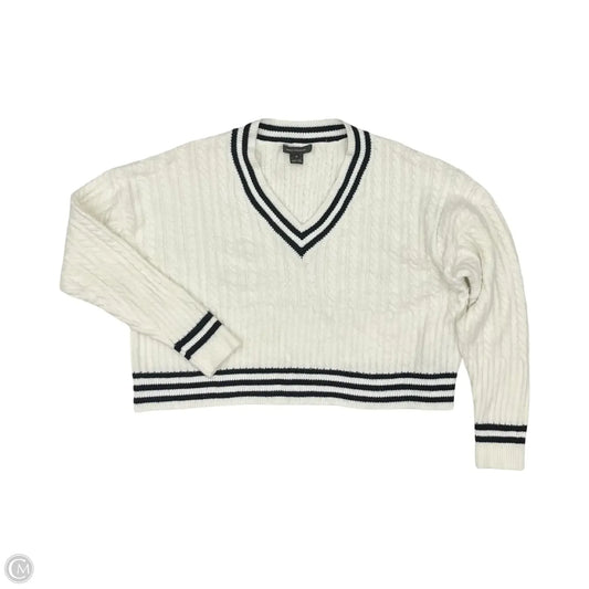 Sweater By French Connection In Blue & White, Size: S