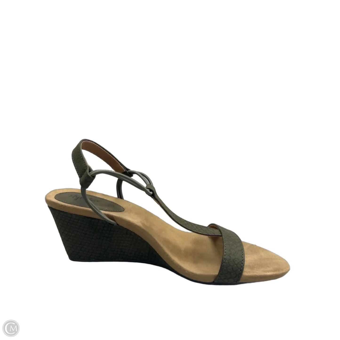 Sandals Heels Wedge By Style And Company In Green, Size: 8