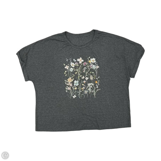 Top Short Sleeve By Clothes Mentor In Grey, Size: 3x