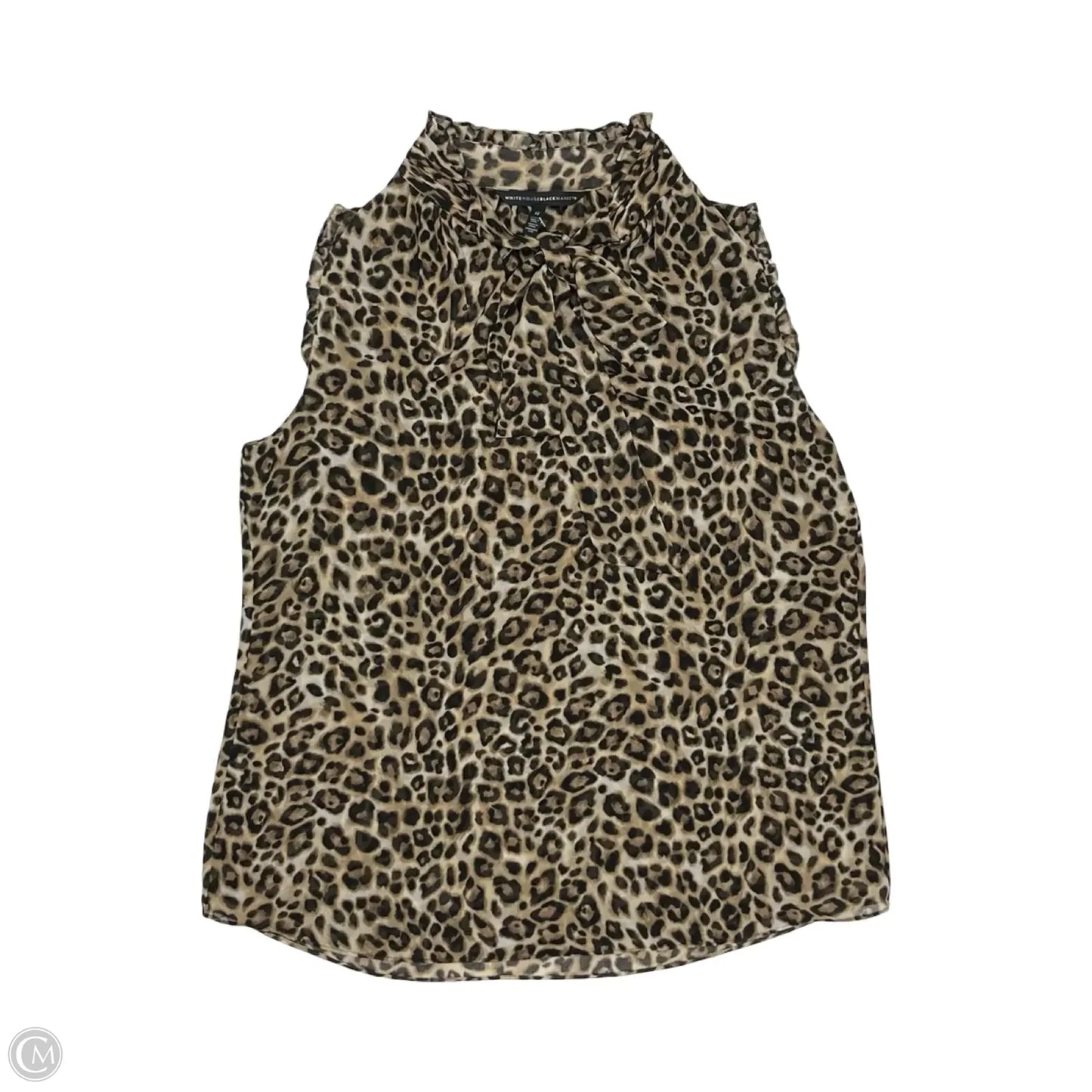 Blouse Sleeveless By White House Black Market In Animal Print, Size: L