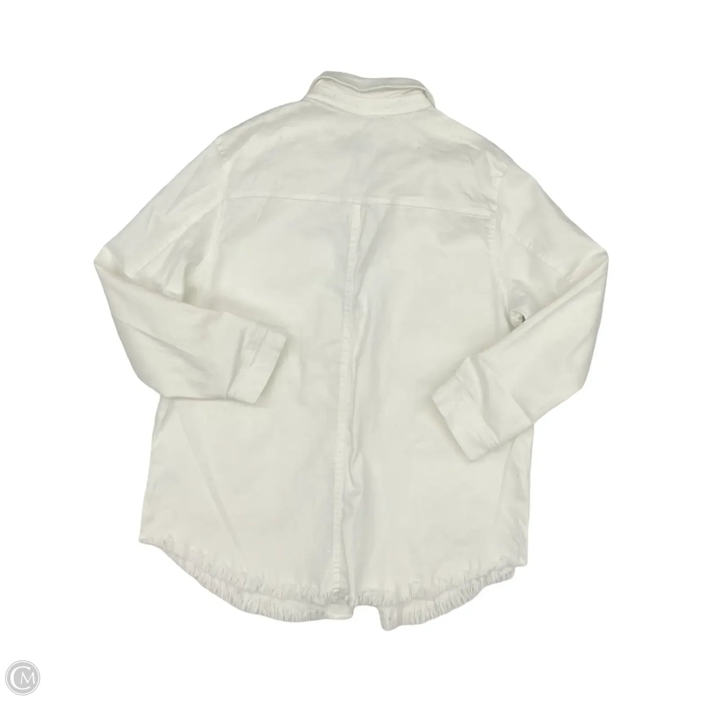 Jacket Denim By Clothes Mentor In White Denim, Size: Xl