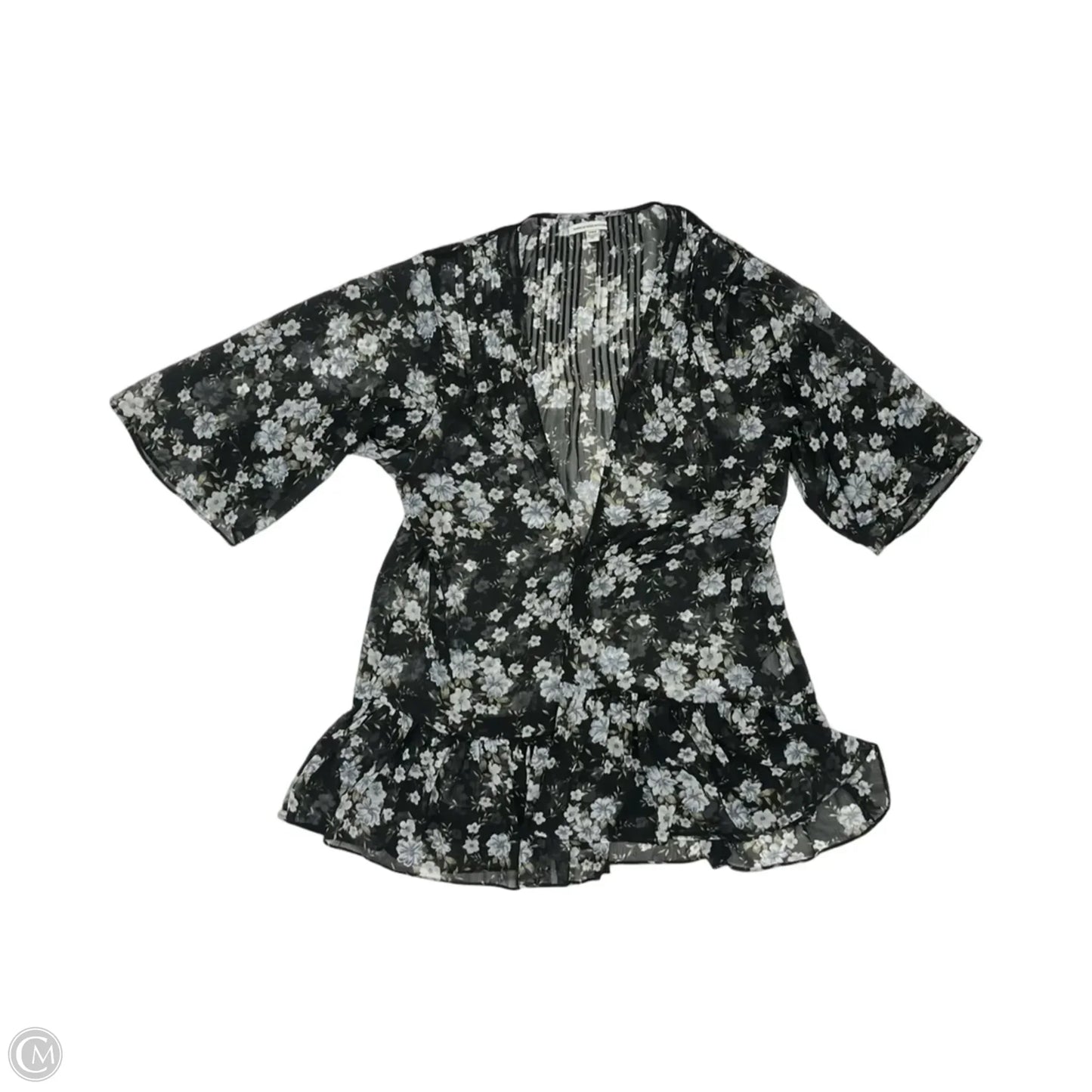 Kimono By American Eagle In Black & White, Size: M