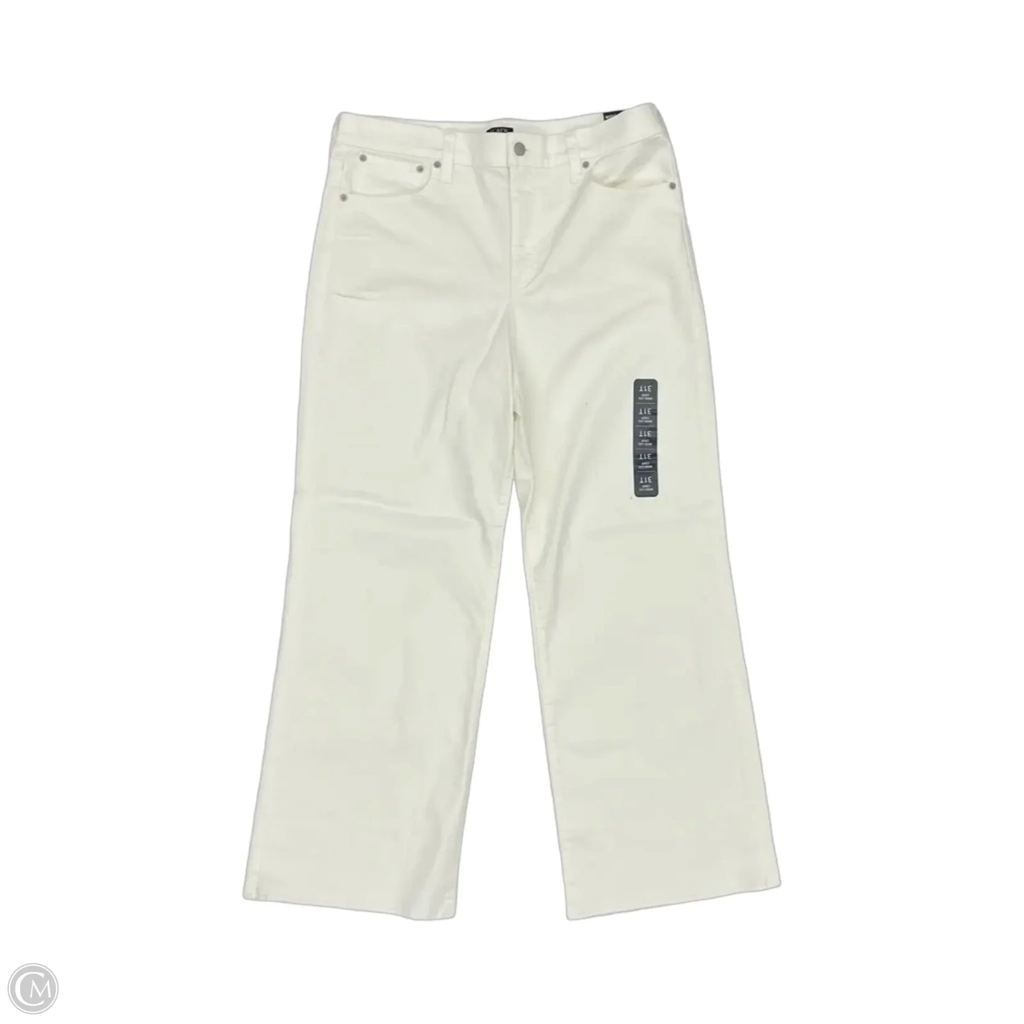 Jeans Wide Leg By J. Crew In White, Size: 12tall
