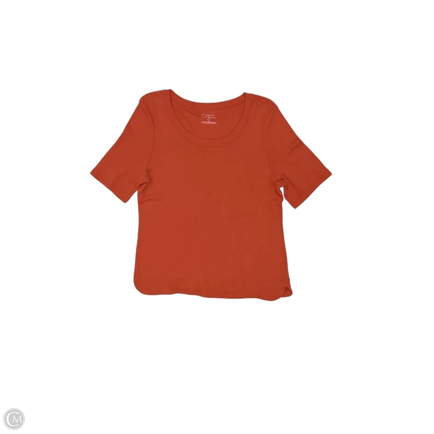 Top Short Sleeve By Talbots In Orange, Size: Xlp
