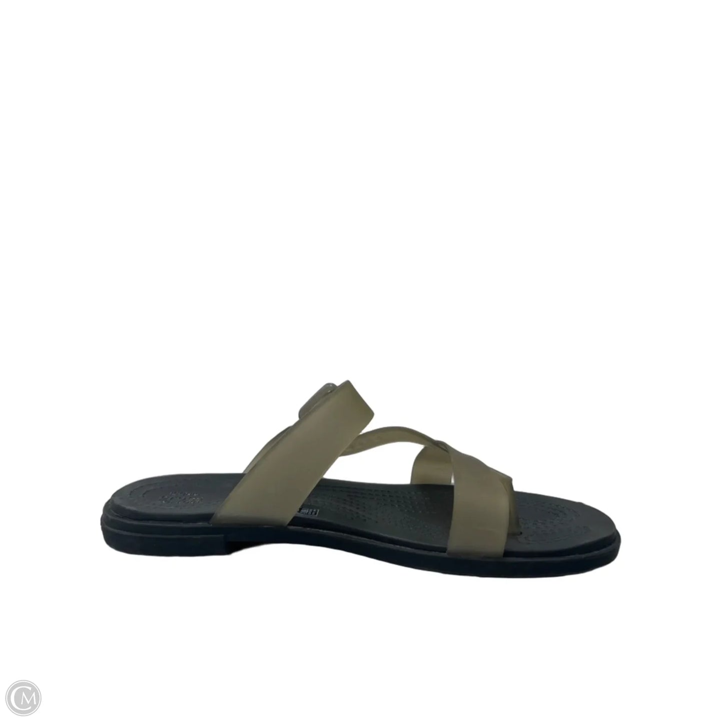 Sandals Flats By Crocs In Grey, Size: 8