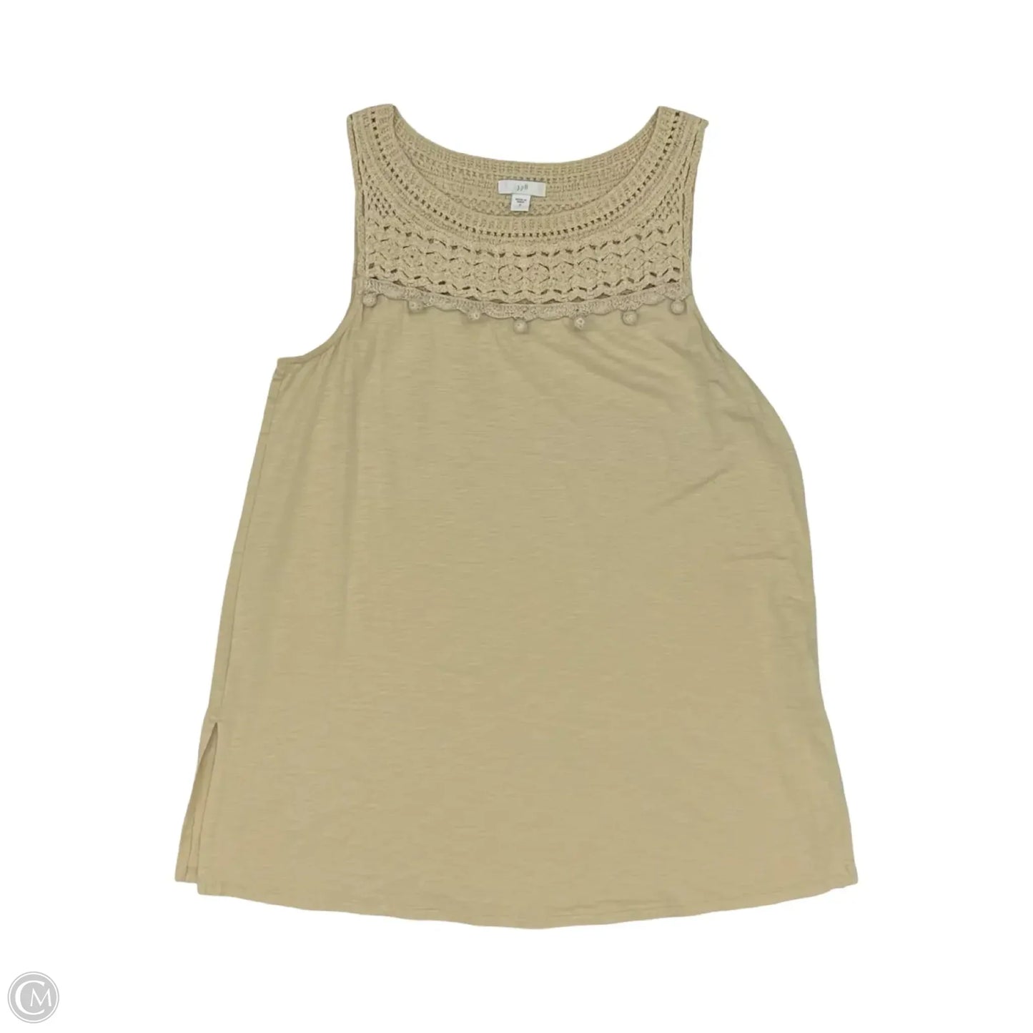Blouse Sleeveless By J. Jill In Tan, Size: S