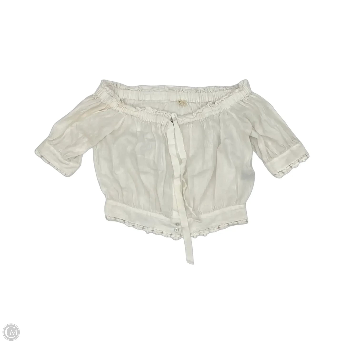 Blouse Short Sleeve By Pol In White, Size: S
