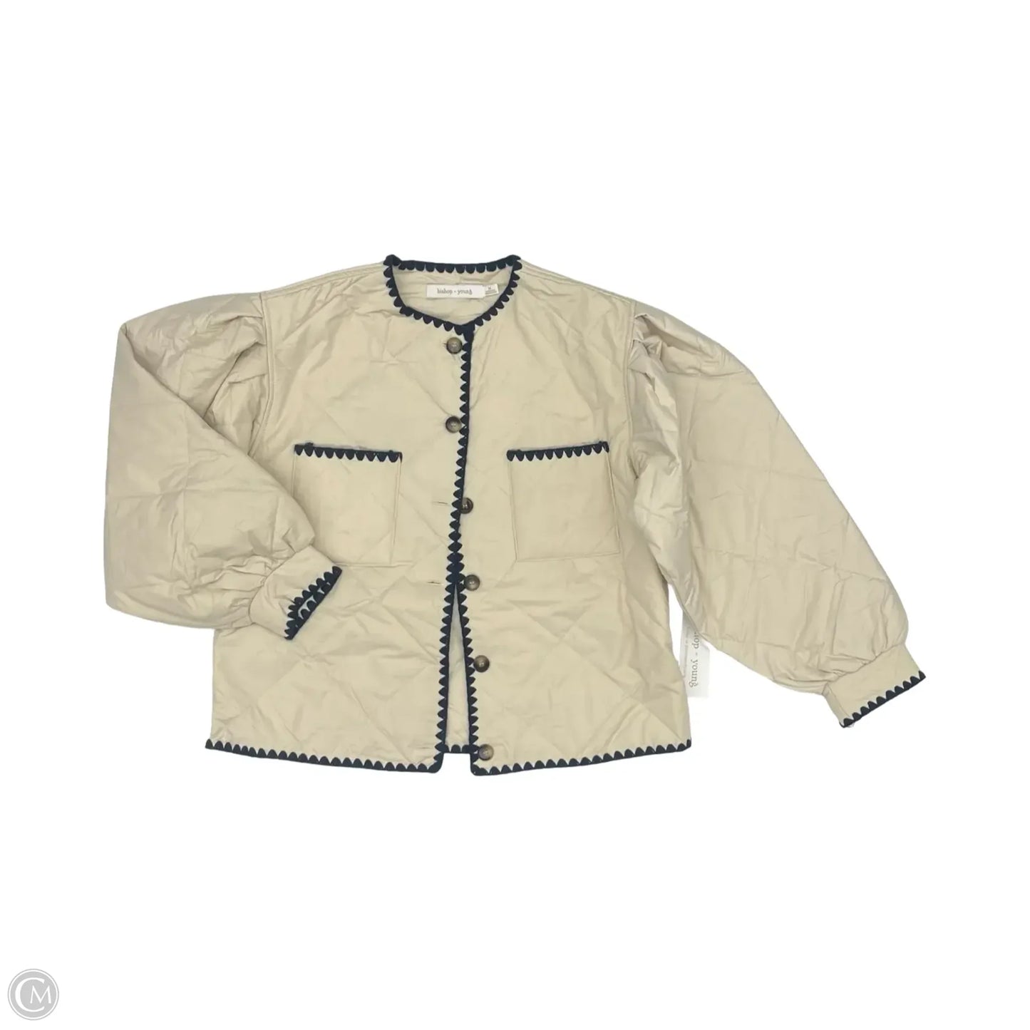 Jacket Puffer & Quilted By Bishop + Young In Cream, Size: M