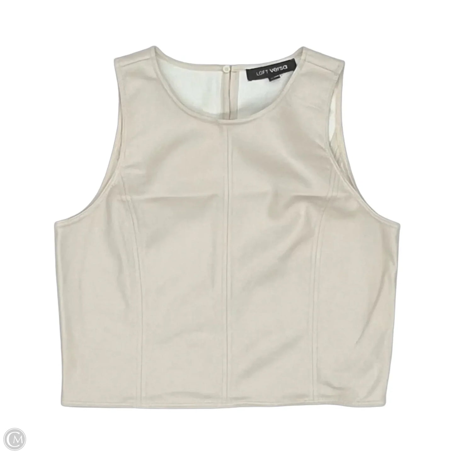 Top Sleeveless By Loft In Cream, Size: M