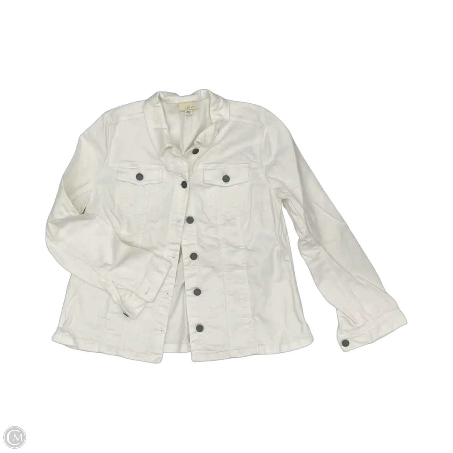 Jacket Denim By J. Jill In White Denim, Size: Xs