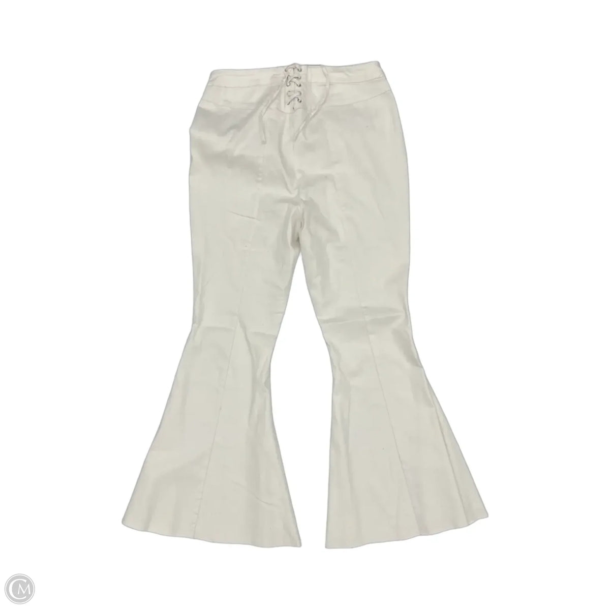 Jeans Flared By A Beautiful Soul In White, Size: 16