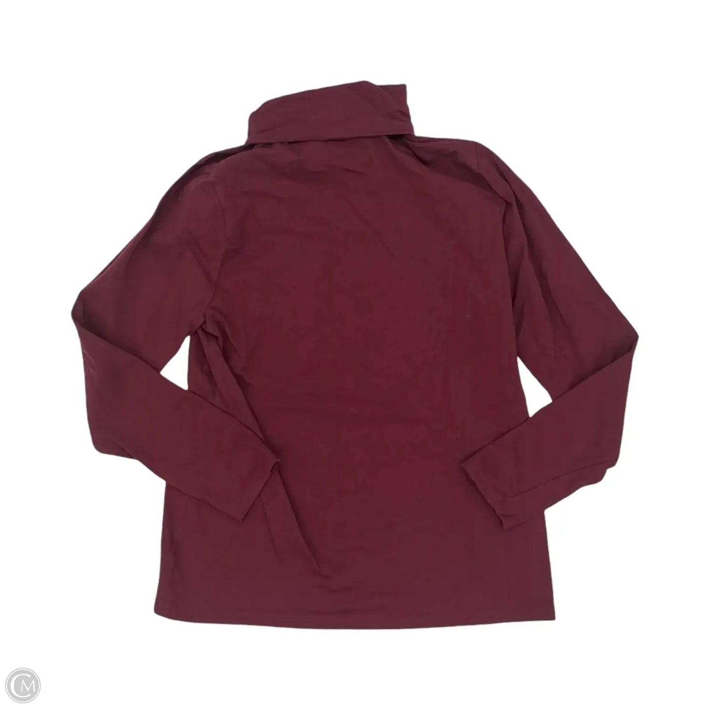 Top Long Sleeve By Talbots In Maroon, Size: Lp