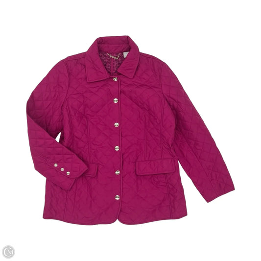 Jacket Puffer & Quilted By Chicos In Pink, Size: L