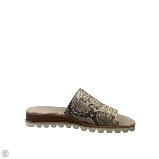 Sandals Heels Wedge By Bernardo In Snakeskin Print, Size: 8