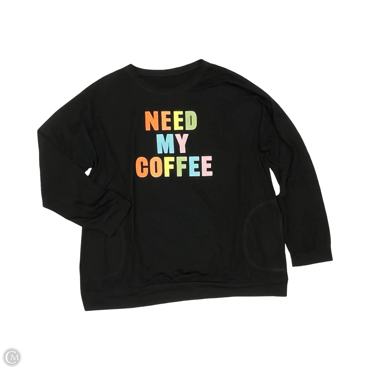 Top Long Sleeve By Cme In Black, Size: 3x