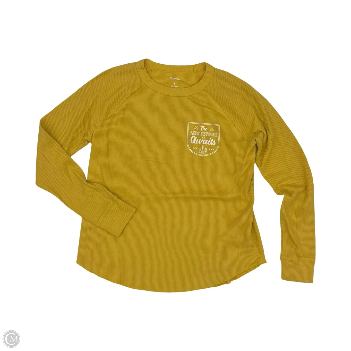 Top Long Sleeve By Sonoma In Gold, Size: S