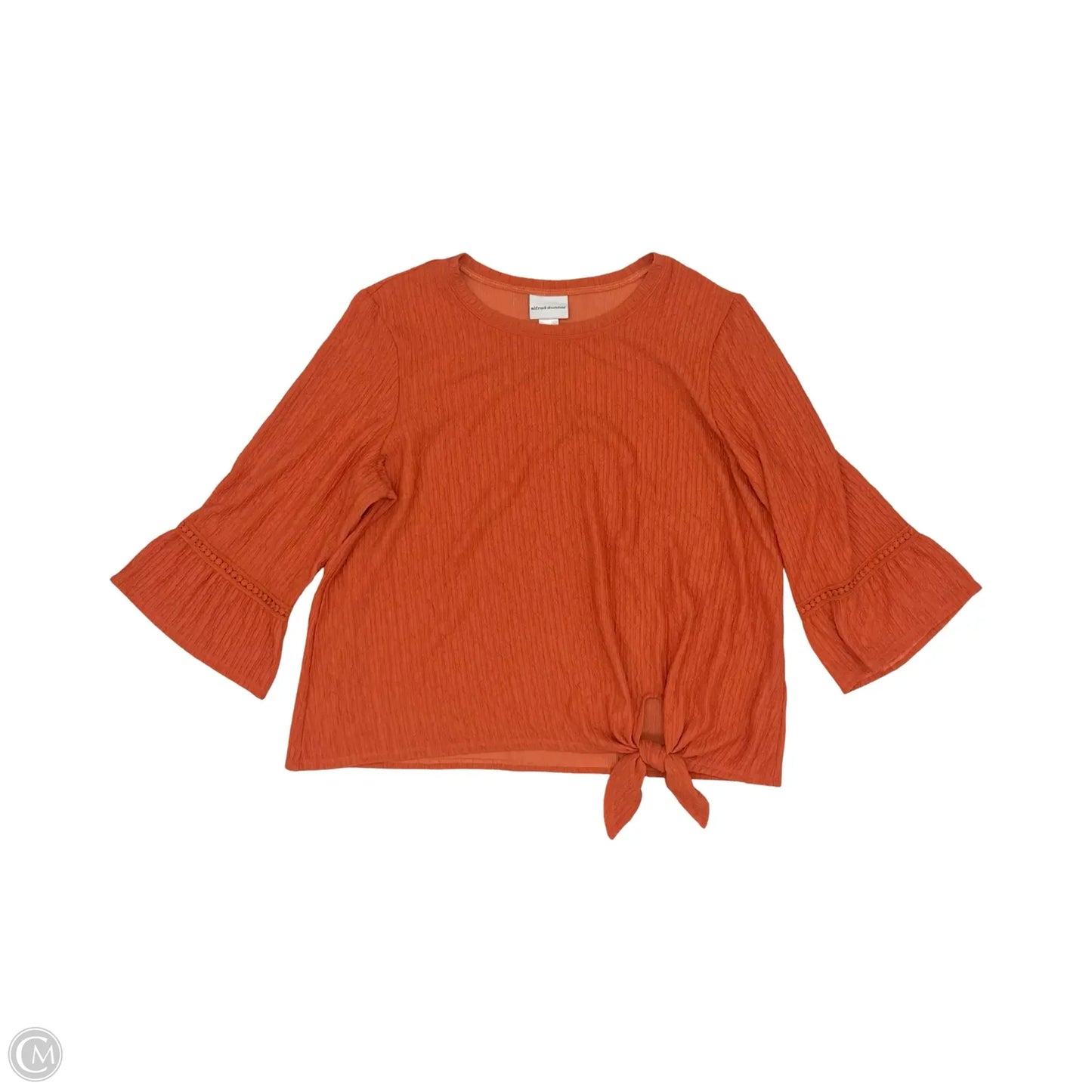 Blouse Long Sleeve By Alfred Dunner In Orange, Size: Xl