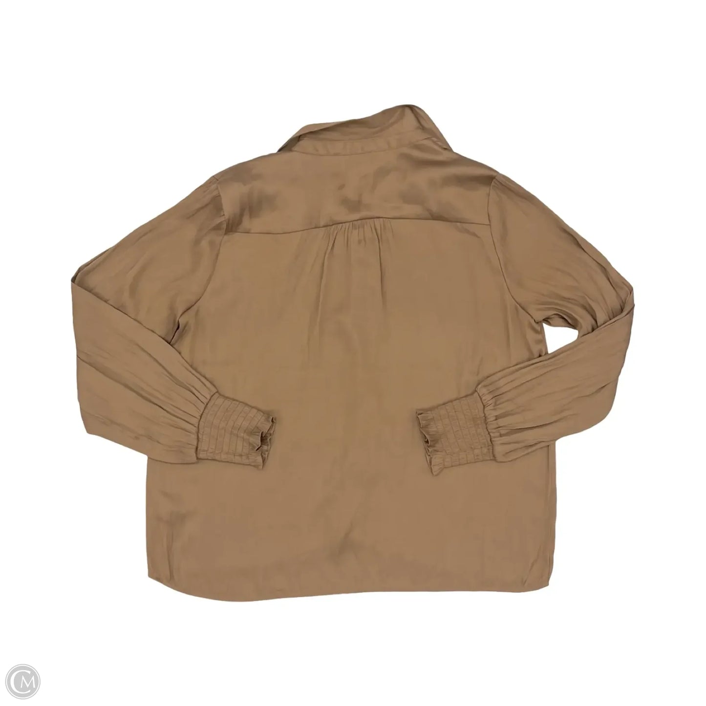 Blouse Long Sleeve By Rachel Zoe In Tan, Size: L