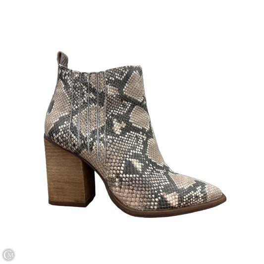 Boots Ankle Heels By Vince Camuto In Snakeskin Print, Size: 8.5