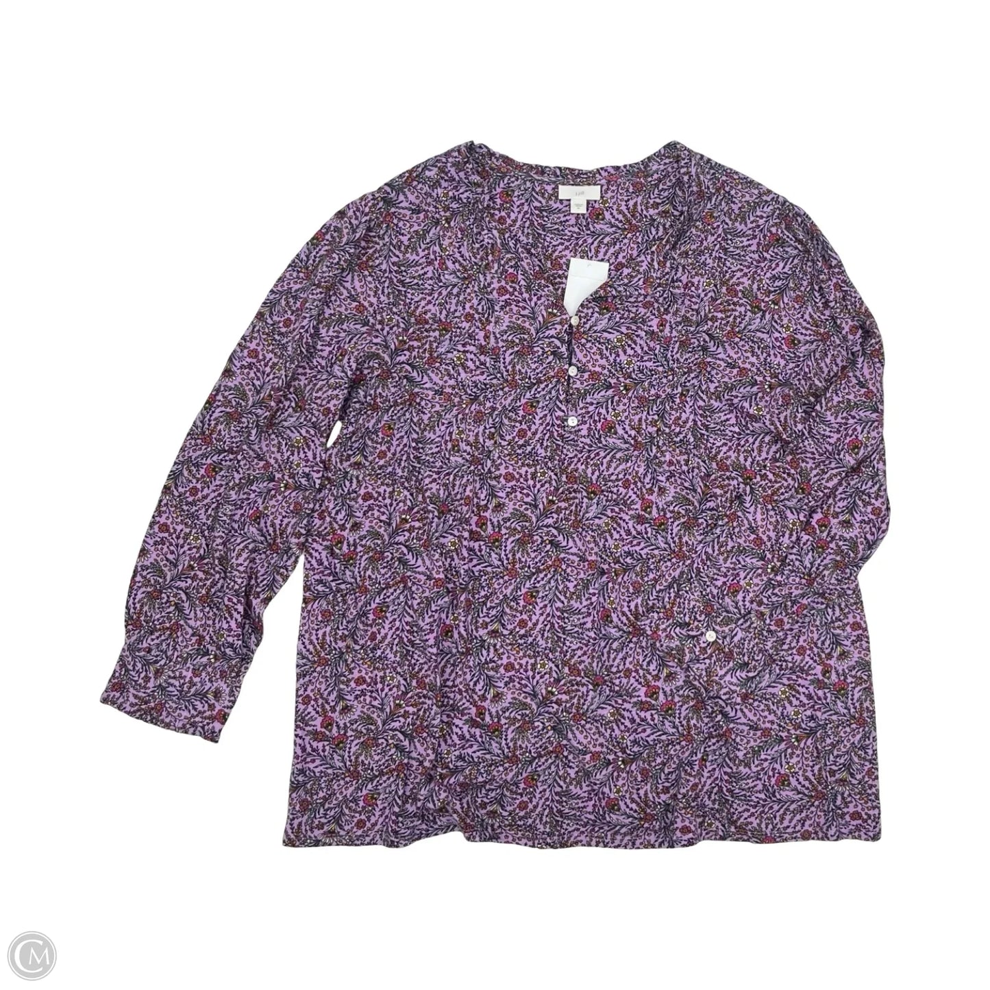 Top Long Sleeve By J. Jill In Purple, Size: Xl