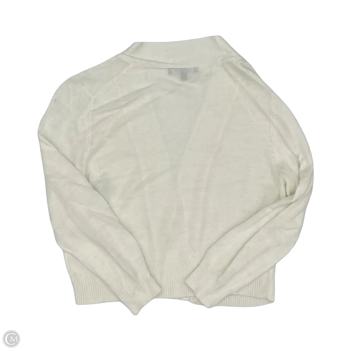 Sweater Cardigan By Relativity In White, Size: L