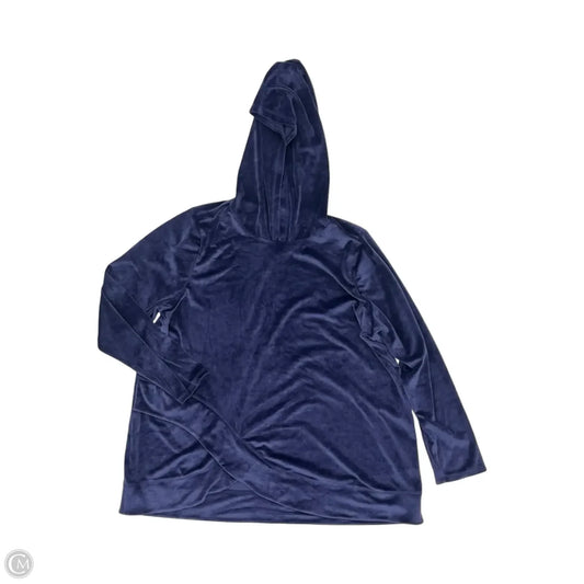 Athletic Top Long Sleeve Hoodie By Livi Active In Blue, Size: 1x