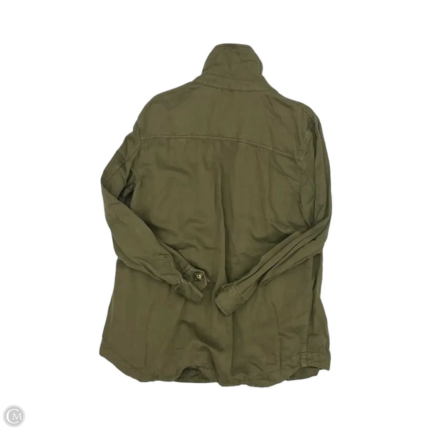 Jacket Shirt By Loft In Green, Size: M