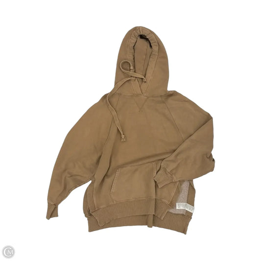 Sweatshirt Hoodie By American Eagle In Tan, Size: L