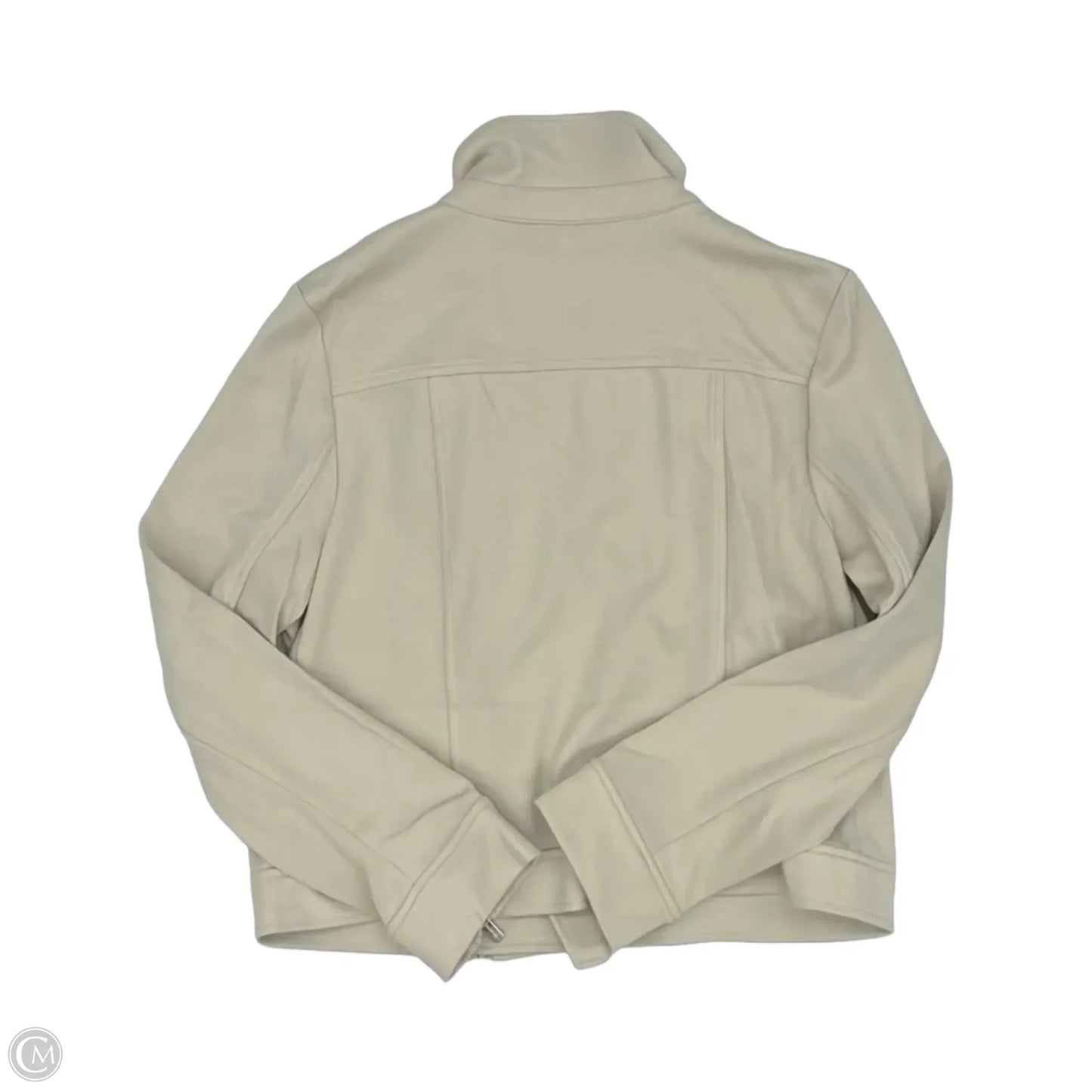 Jacket Moto By Tahari In Cream, Size: L