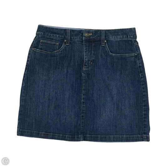 Skirt Mini & Short By Croft And Barrow In Blue Denim, Size: 6