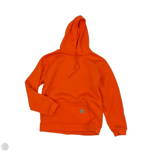 Sweatshirt Hoodie By Carhartt In Orange, Size: L