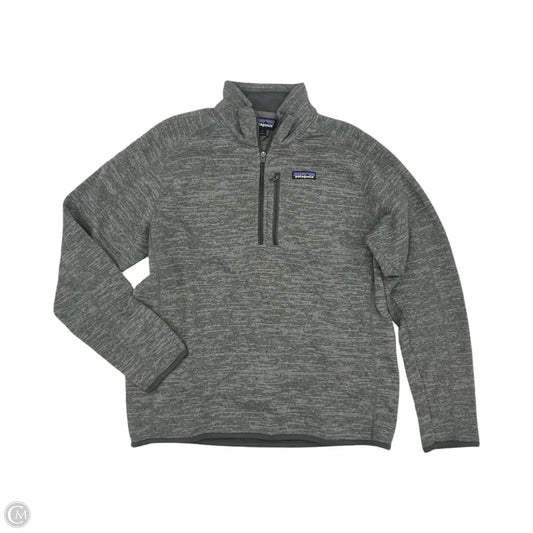 Athletic Sweatshirt Collar By Patagonia In Grey, Size: L