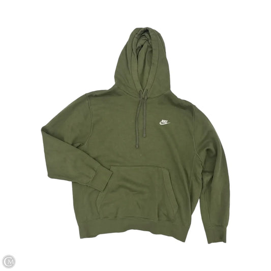 Athletic Sweatshirt Hoodie By Nike Apparel In Green, Size: L
