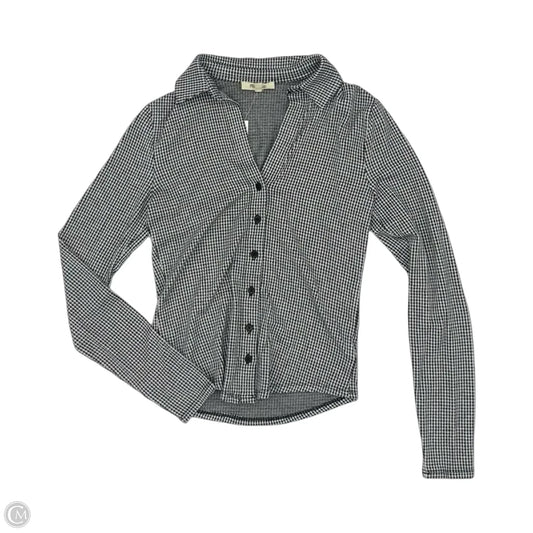 Blouse Long Sleeve By Madewell In Black & White, Size: S