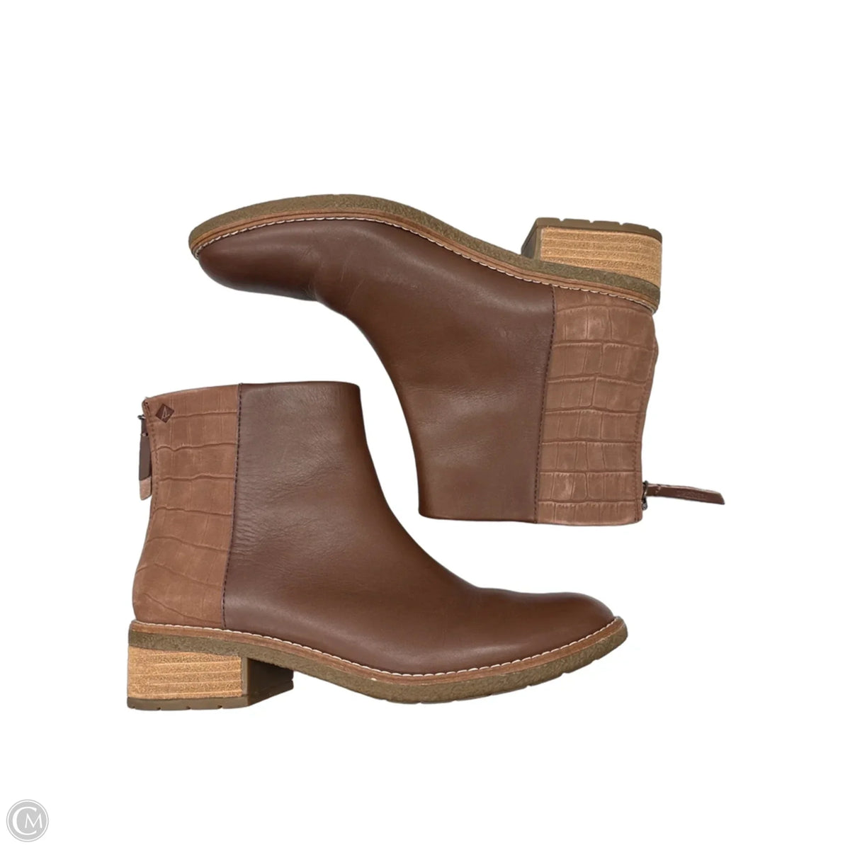 Boots Ankle Flats By Sperry In Brown, Size: 7.5