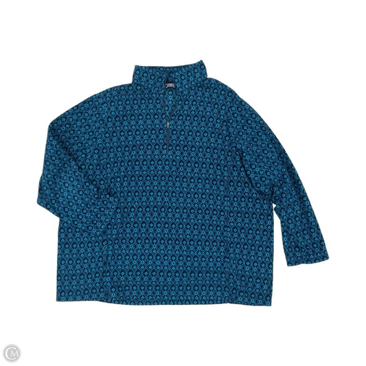 Sweatshirt Collar By Lands End In Blue, Size: 3x