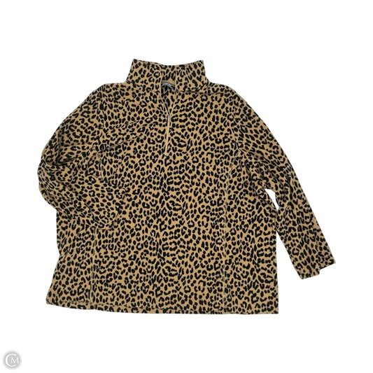 Sweatshirt Collar By Lands End In Animal Print, Size: 3x