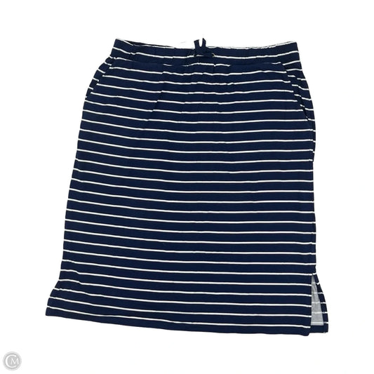 Skirt Midi By St Johns Bay In Blue & White, Size: Xl