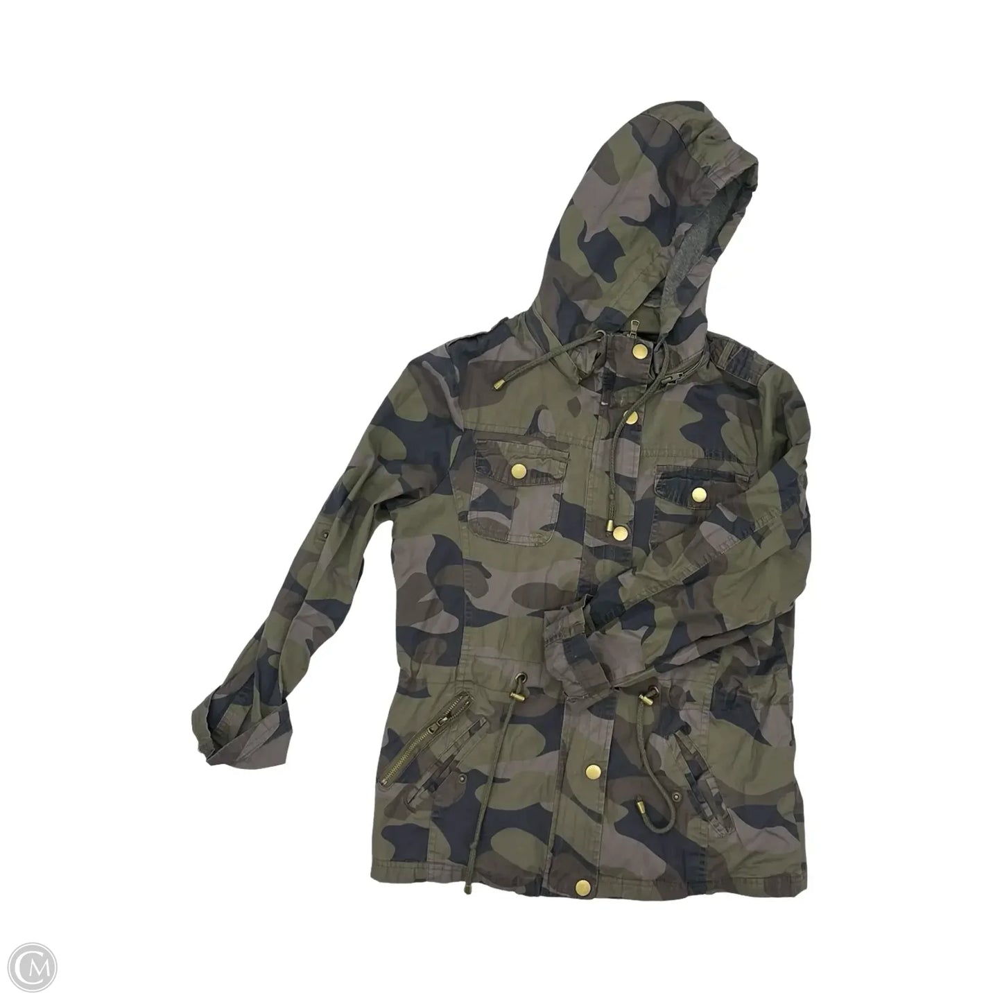 Jacket Utility By Ymi In Camouflage Print, Size: M