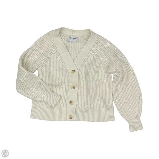 Sweater Cardigan By Old Navy In Cream, Size: S