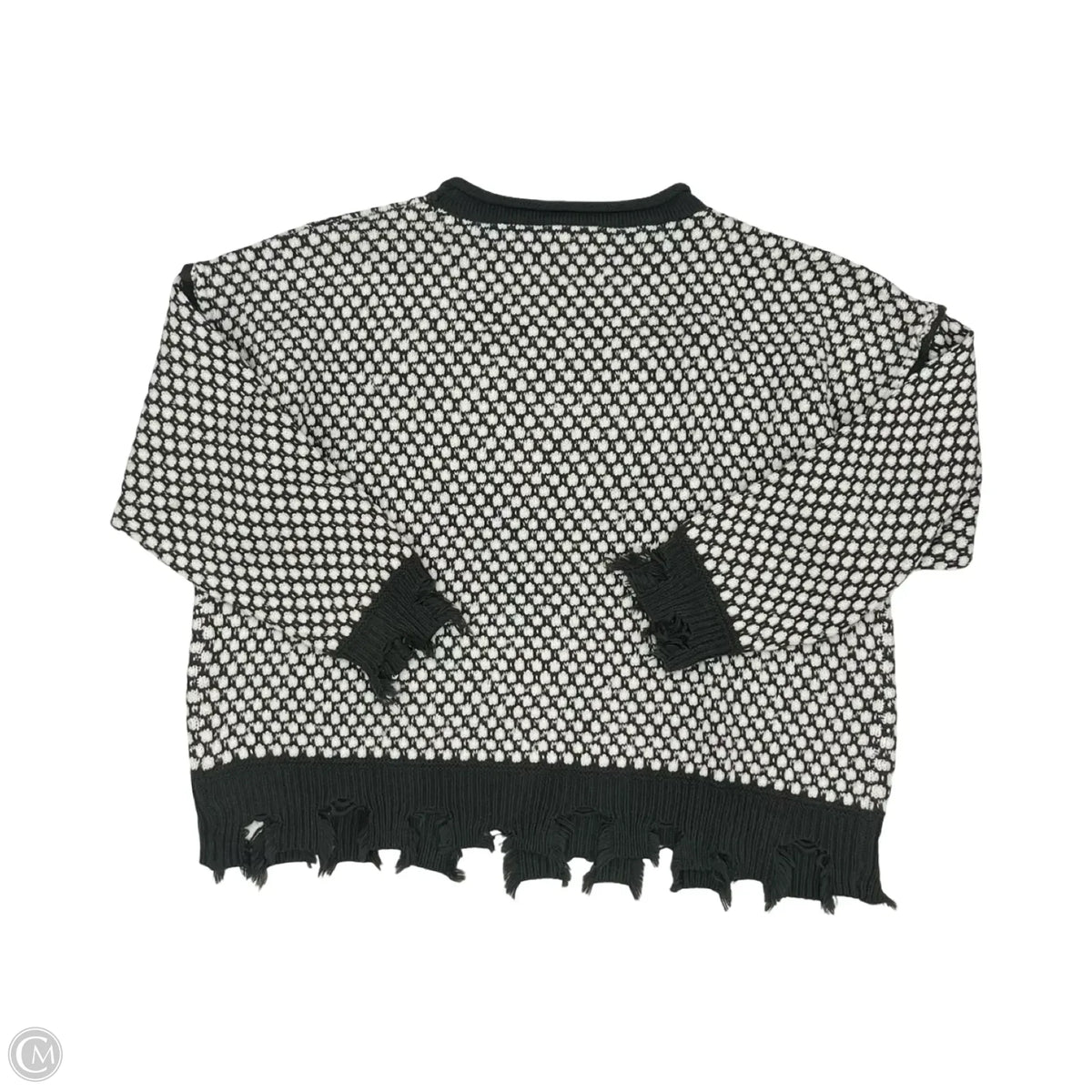 Sweater By Ee Some In Grey & White, Size: S