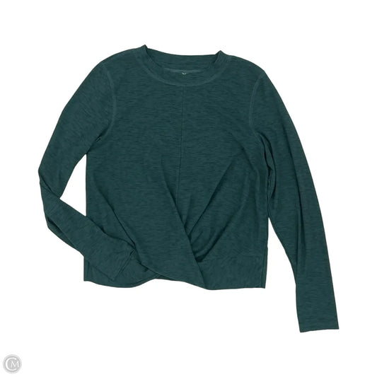 Athletic Top Long Sleeve Crewneck By Old Navy In Green, Size: M