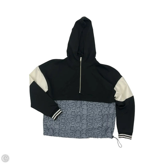 Athletic Jacket By Avia In Black & Grey, Size: M