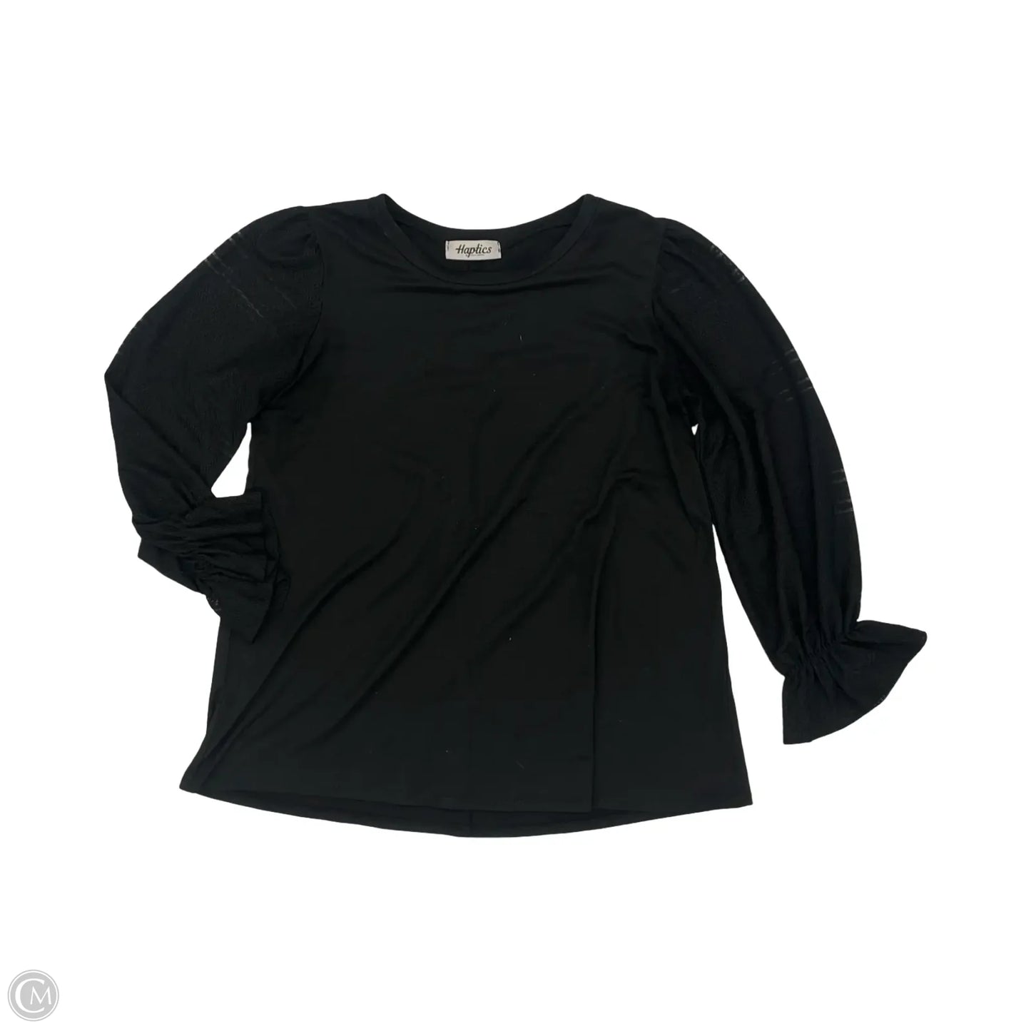 Top Long Sleeve By Haptics In Black, Size: M